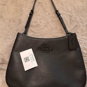 Coach Black Leather Shoulder Bag